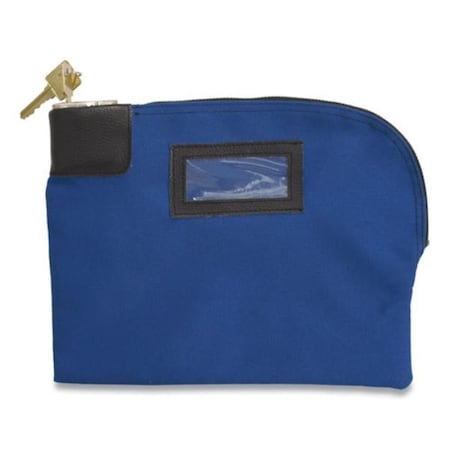 Compasion 8.5 x 11 in. Locking Canvas Fabric Deposit Bag, Blue CO3194267